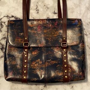 Patricia Nash Amersham Leather Messenger Bag Kent Countryside
